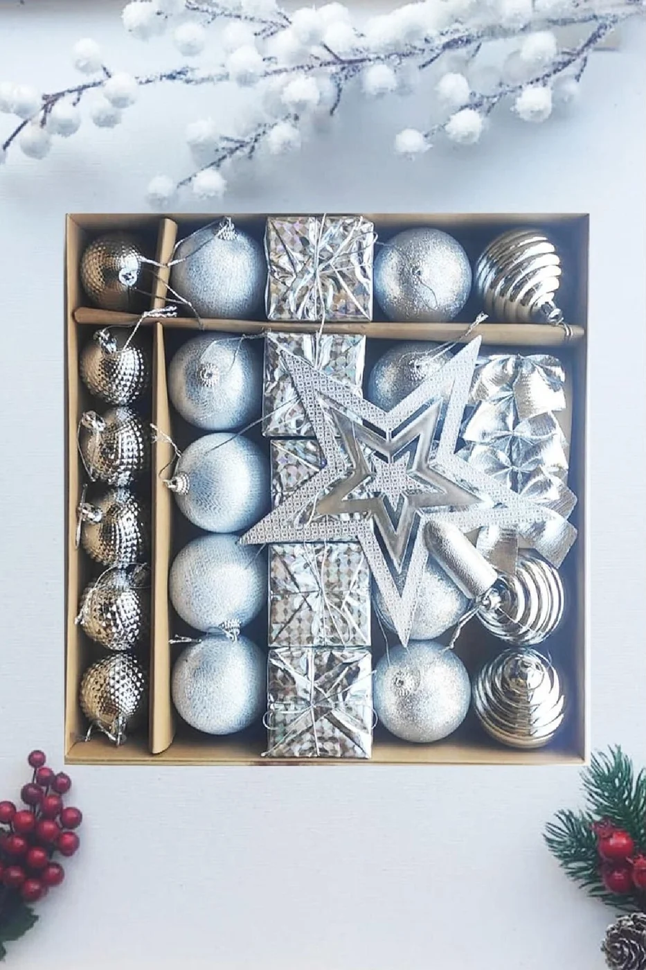Yılbaşı Çam Ağacı Süsü 29 Parça Lüks Noel Süsü Yılbaşı Çam Ağaç Süsü gorsel 2
