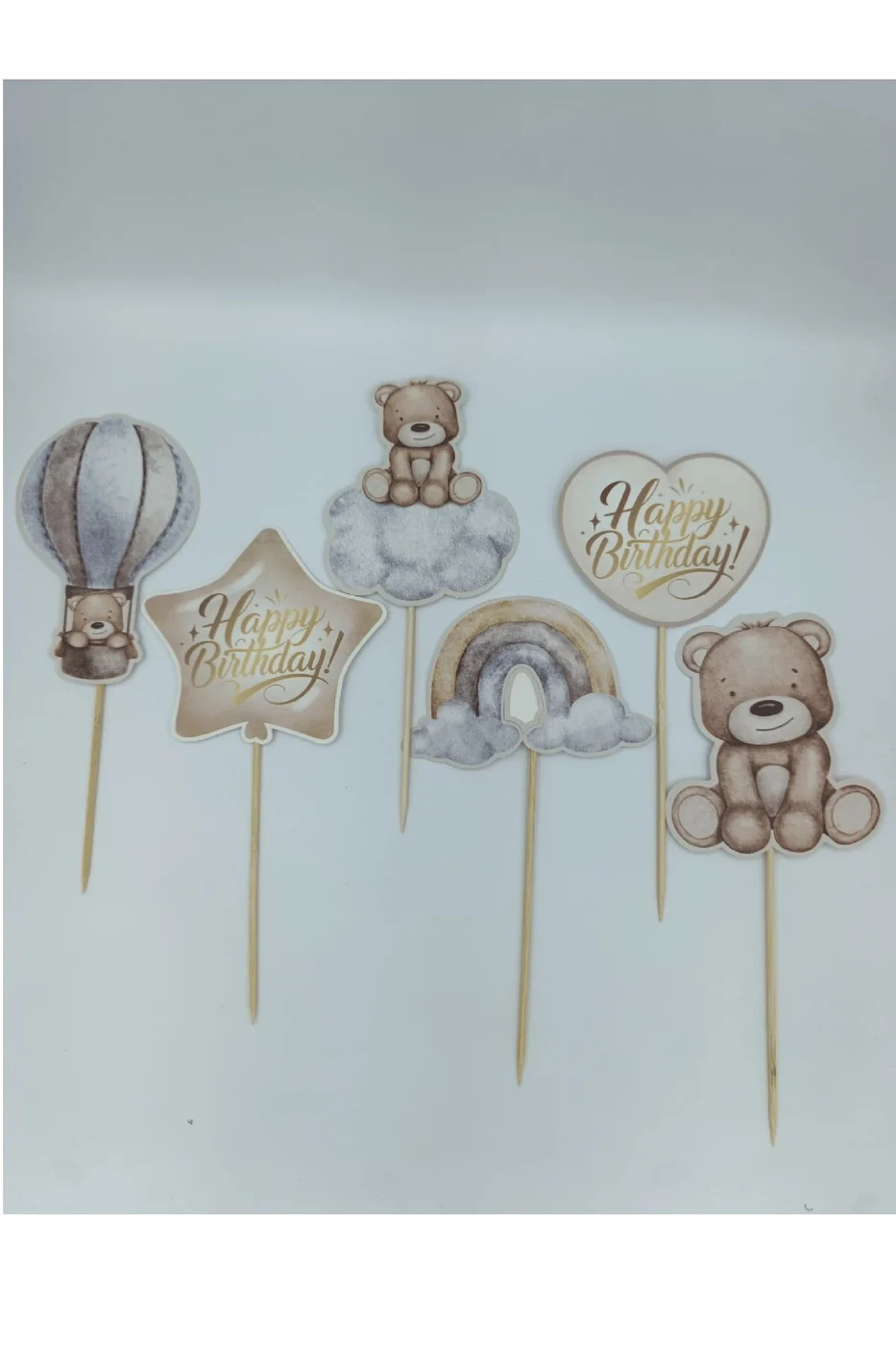 Ayıcık Temalı Doğum Günü Pasta Süsü Ayıcık Baby Pasta Süsü gorsel 2