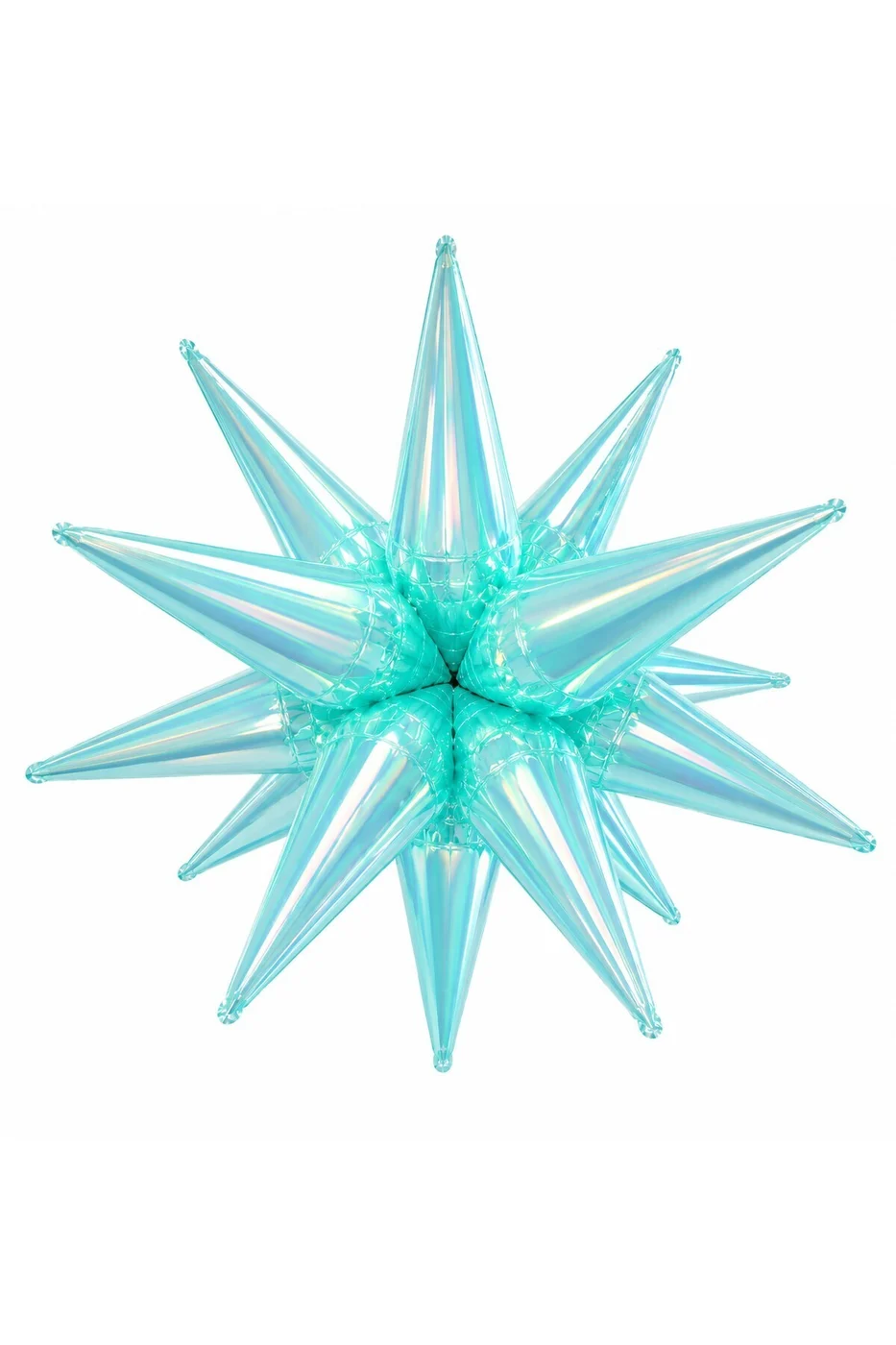 22 İnç Holografik 3D Kutup Yıldız Folyo Balon Neon (Renk) Parti Süsü Helyum Uyumlu 56 cm