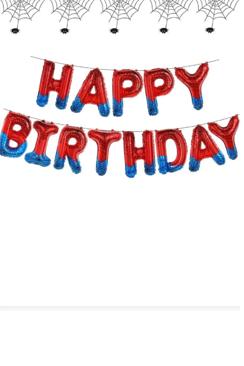 ÖRÜMCEK FOLYO HAPPY BİRTHDAY FOLYO SET KIRMIZI MAVİ