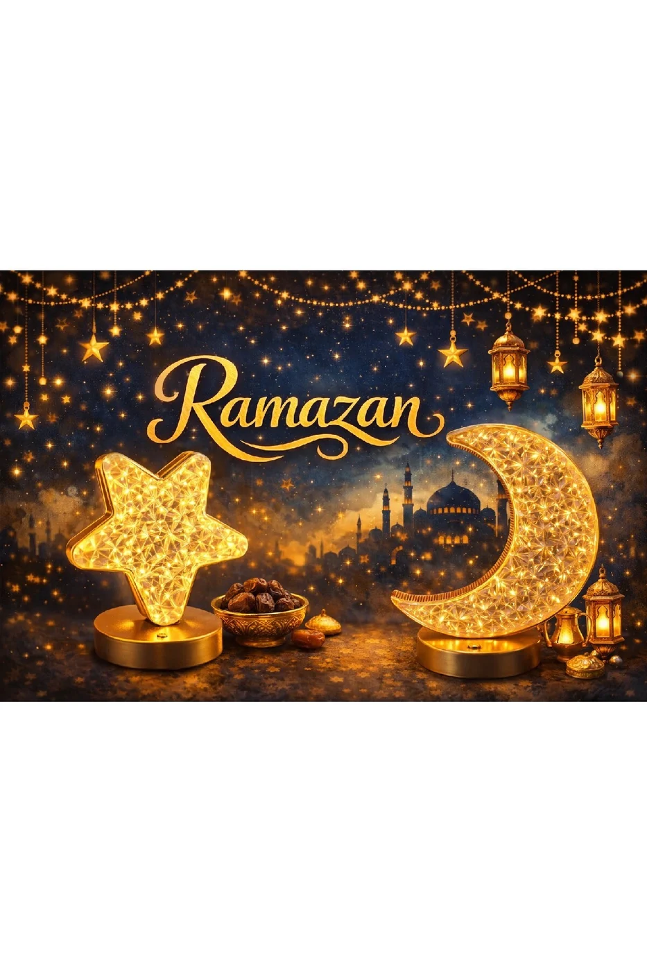 Lüks Kristal Ay Led Lamba Dekor Parti Dekor Süsü gorsel 6