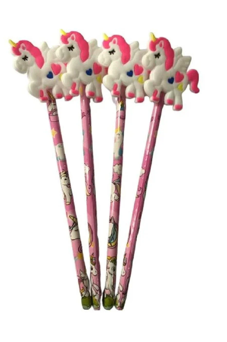 4'lü Pony Unicorn Başlıklı Kurşun Kalem Seti