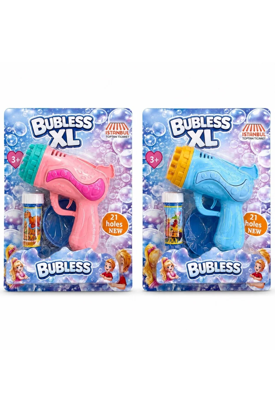 🥇 21 Delikli XL Köpük Baloncuk Tabancası Bubble Gun Çocuk Oyuncağı Baloncuk Makinesi gorsel 6