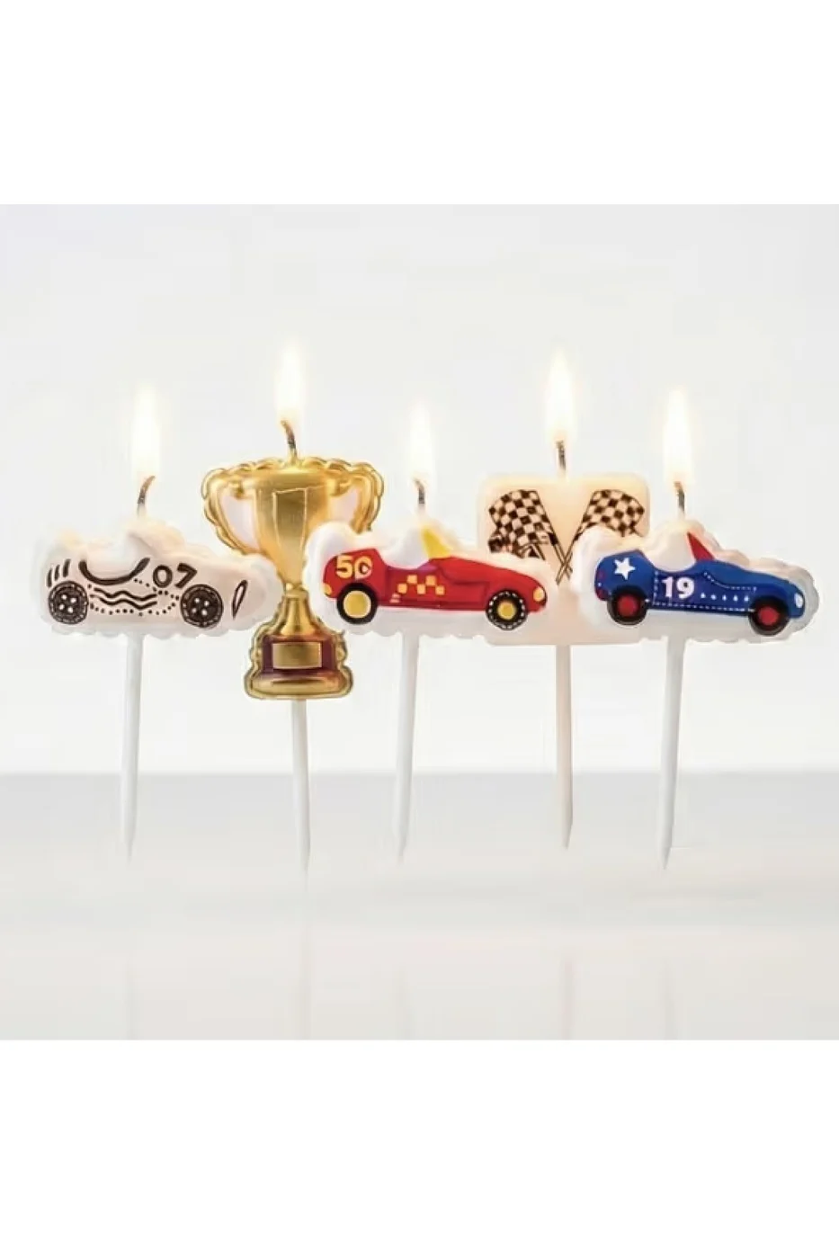 FORMULA YARIŞ MUM 5 Lİ DOĞUM GÜNÜ PARTİ SETİ SÜSÜ MUMU gorsel 6