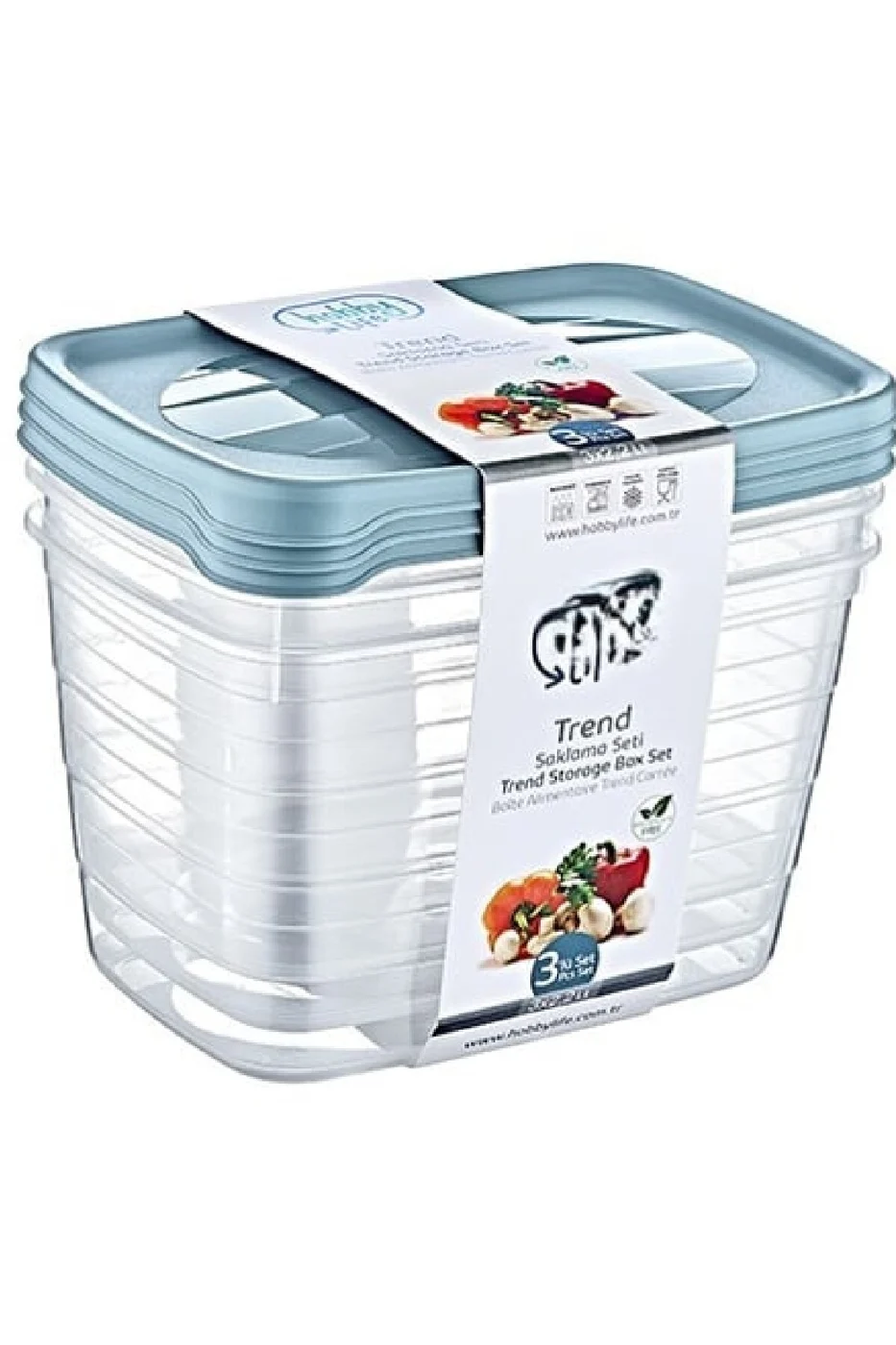 Dikdörtgen Quick Box 3 Lü Saklama Kabı gorsel 5