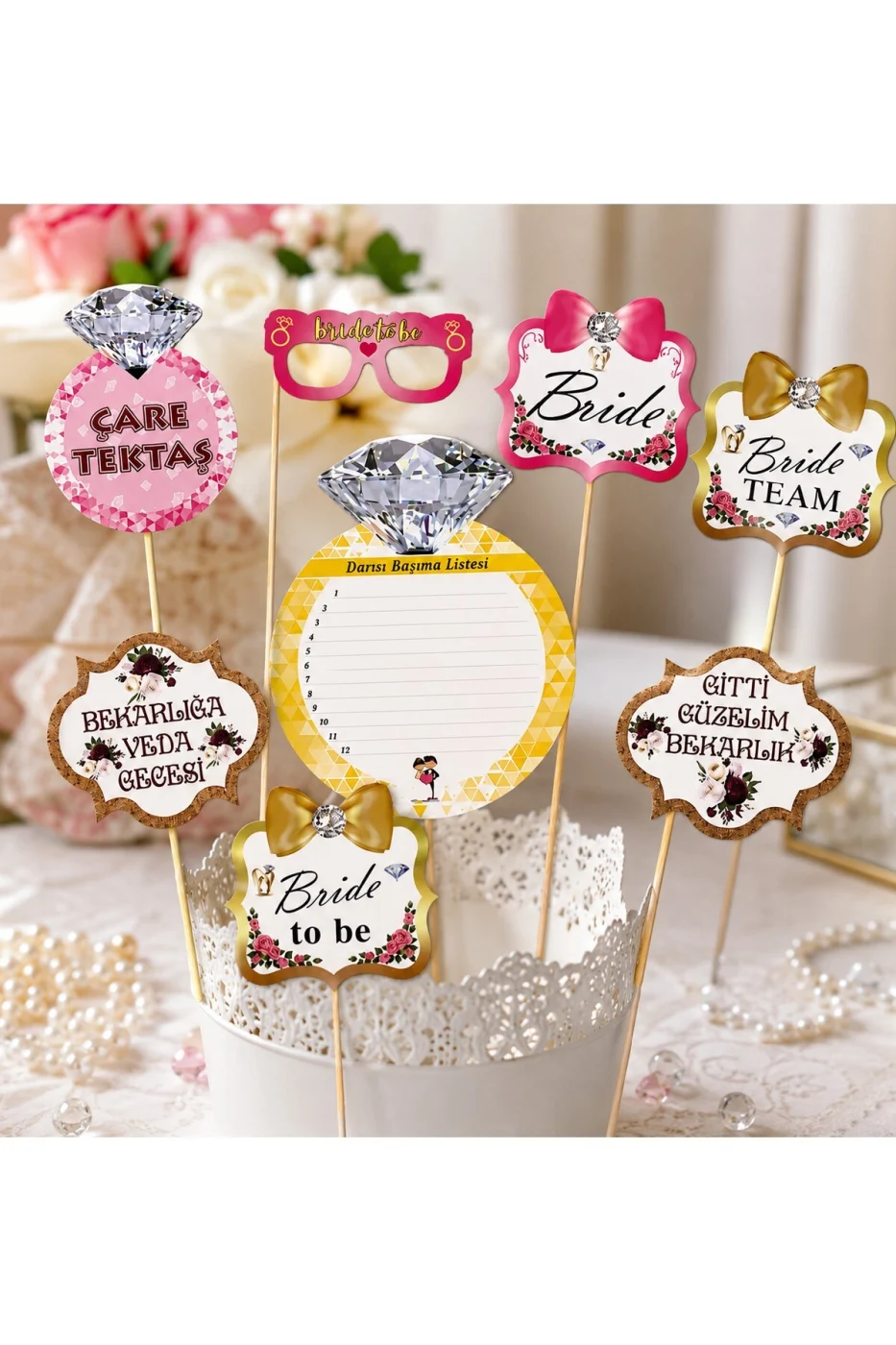 Bride To Be Bekarlığa Veda Konuşma Balonu Fotoğraf Çekim Seti 10’lu gorsel 2