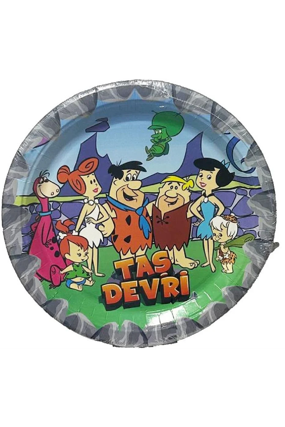8 Lİ TABAK BARDAK TAŞ DEVRİ Flintstones TEMALI DOĞUM GÜNÜ PARTİ SÜSÜ MALZEMELERİ gorsel 4