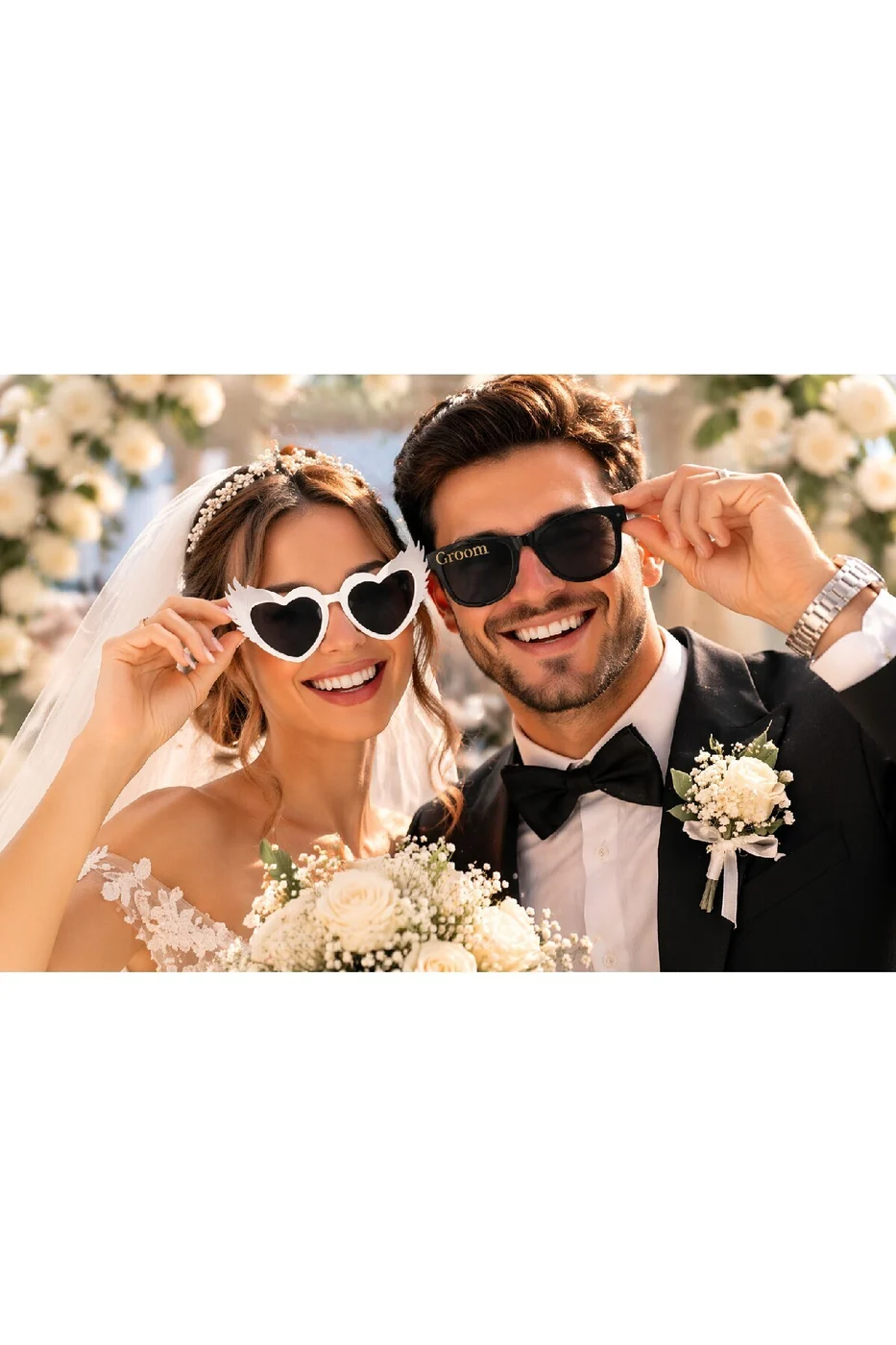 Gelin Damat Parti Gözlüğü Seti – Bekarlığa Veda & Düğün Aksesuarı gorsel 3