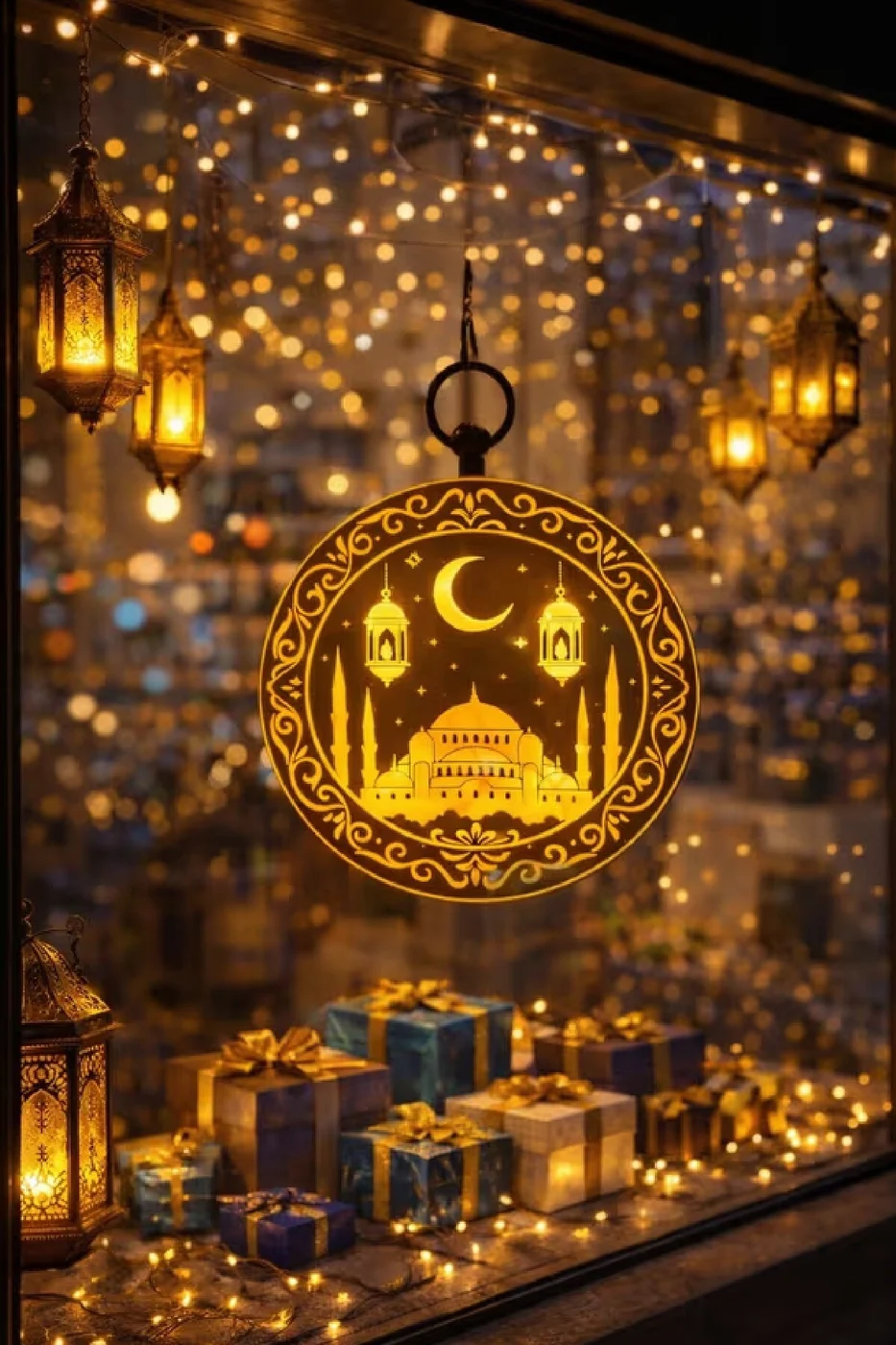 Lüks Cami Silüetli Işıklı Ramazan Dekor Ramazan Süsü gorsel 2