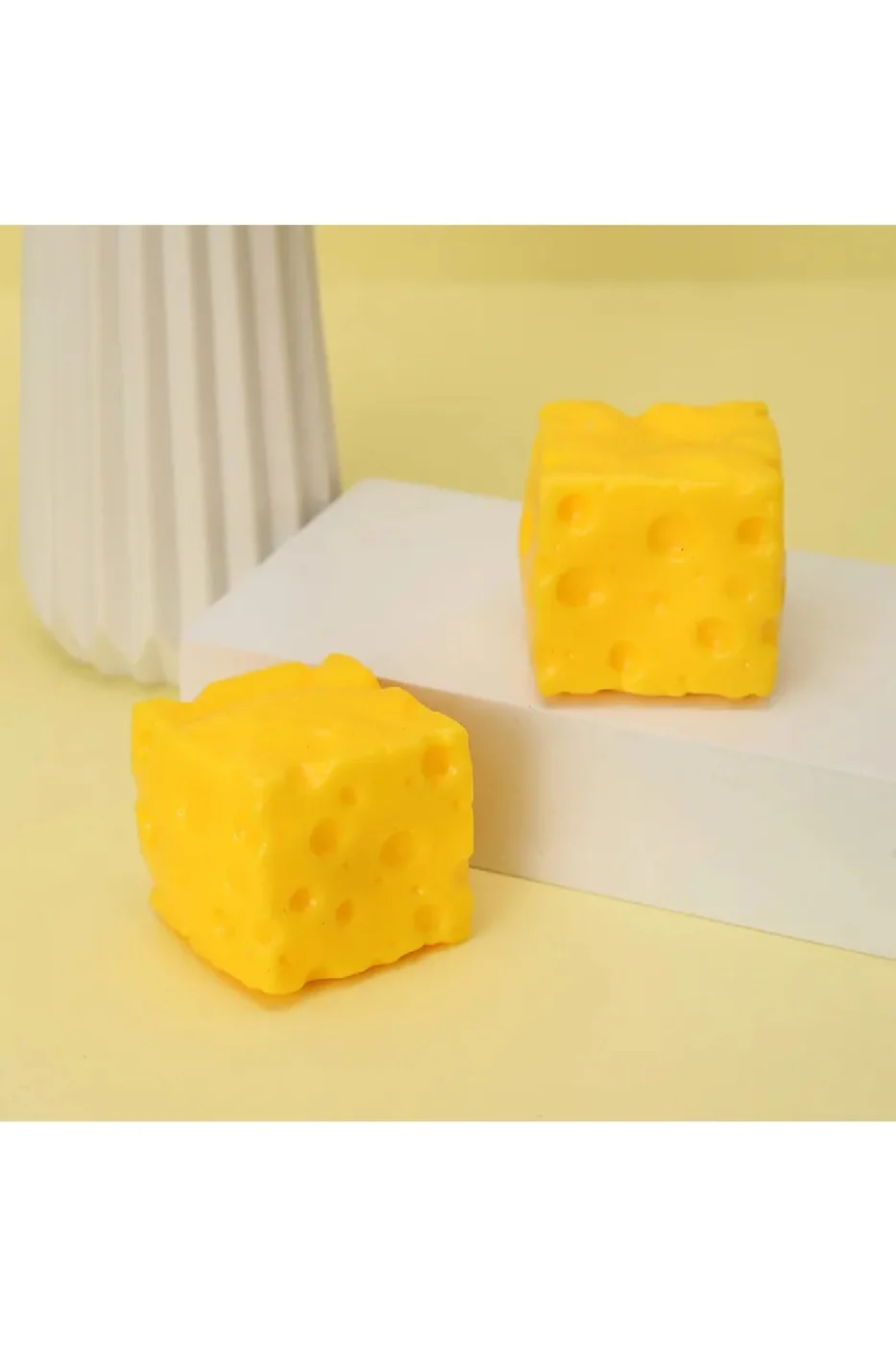 Peynir Squishy Cheese Squishy Sukuşi Peynir Sıkma Oyuncağı Stres Azaltma Slow Rising 1 Adet gorsel 2