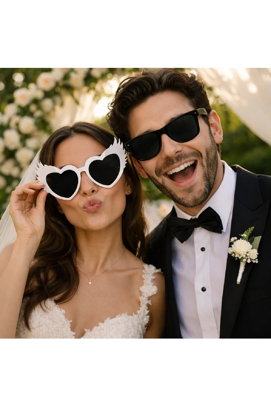 Gümüş Bride & Groom Eğlence Gözlüğü Seti Gelin Damat Düğün Konsept Gözlüğü gorsel 2