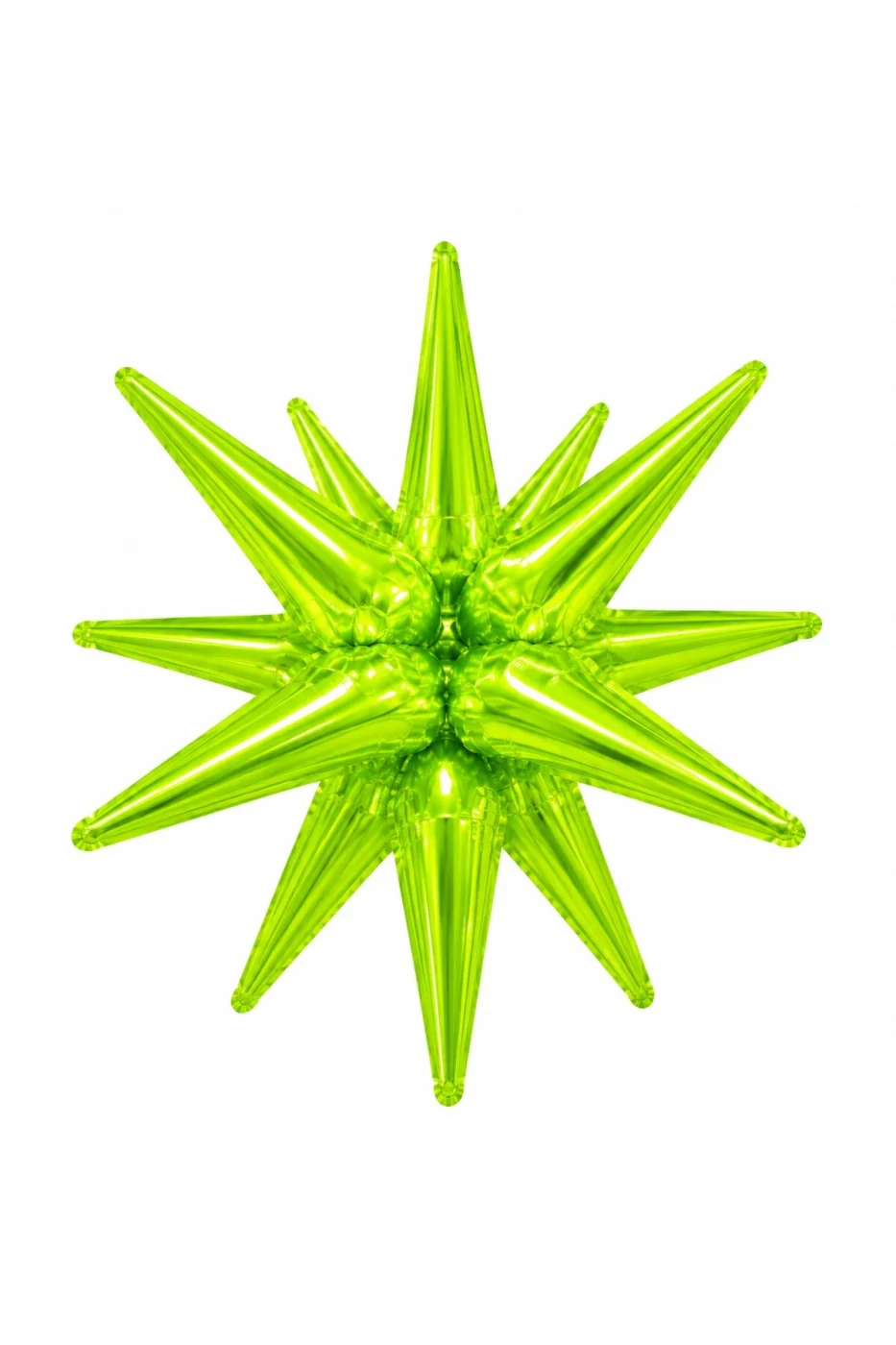 22 İnç Holografik 3D Kutup Yıldız Folyo Balon Neon (Renk) Parti Süsü Helyum Uyumlu 56 cm