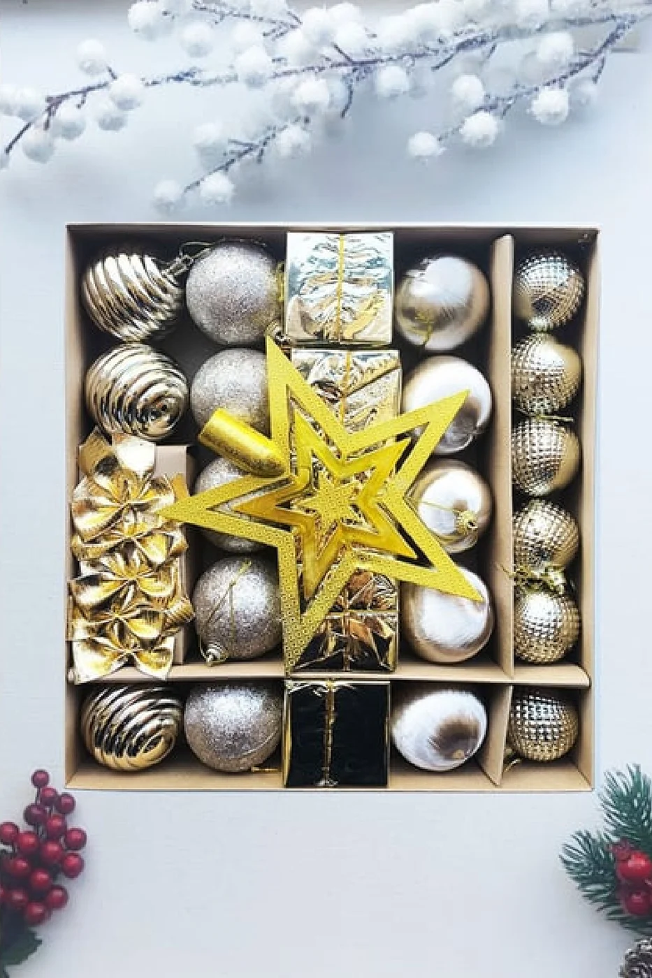 Yılbaşı Çam Ağacı Süsü 29 Parça Lüks Noel Süsü Yılbaşı Çam Ağaç Süsü gorsel 2