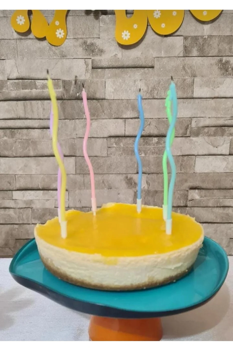 Makaron Renk Parlak 6 lı Spiral Kıvrımlı Pasta Mumu Doğumgünü Pastası Mumu Mum gorsel 4