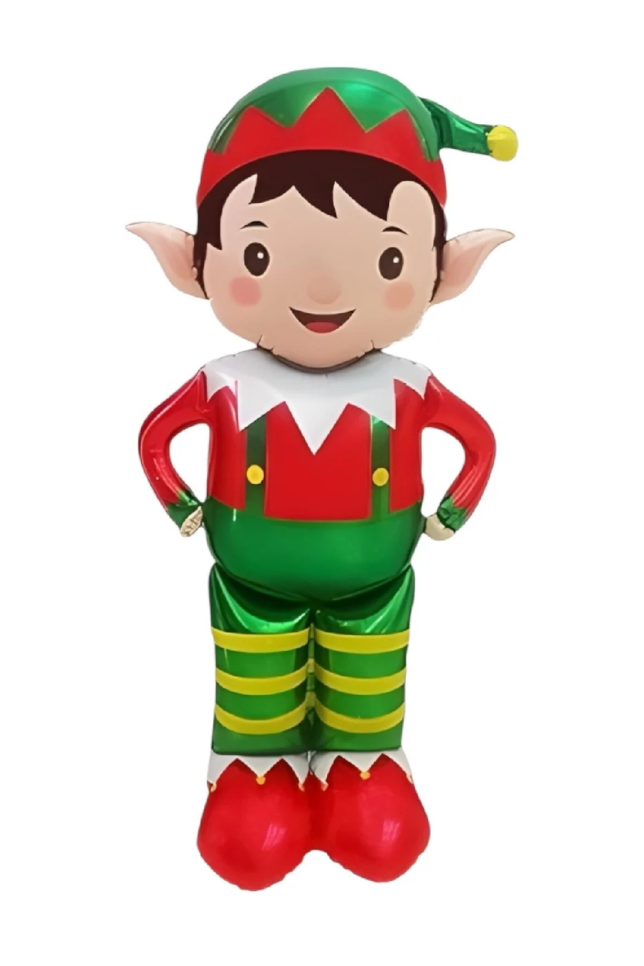 Yılbaşı Balonu Ayaklı Büyük Elf Folyo Balon Yılbaşı Balon Süsü 121-57,5 cm gorsel 2