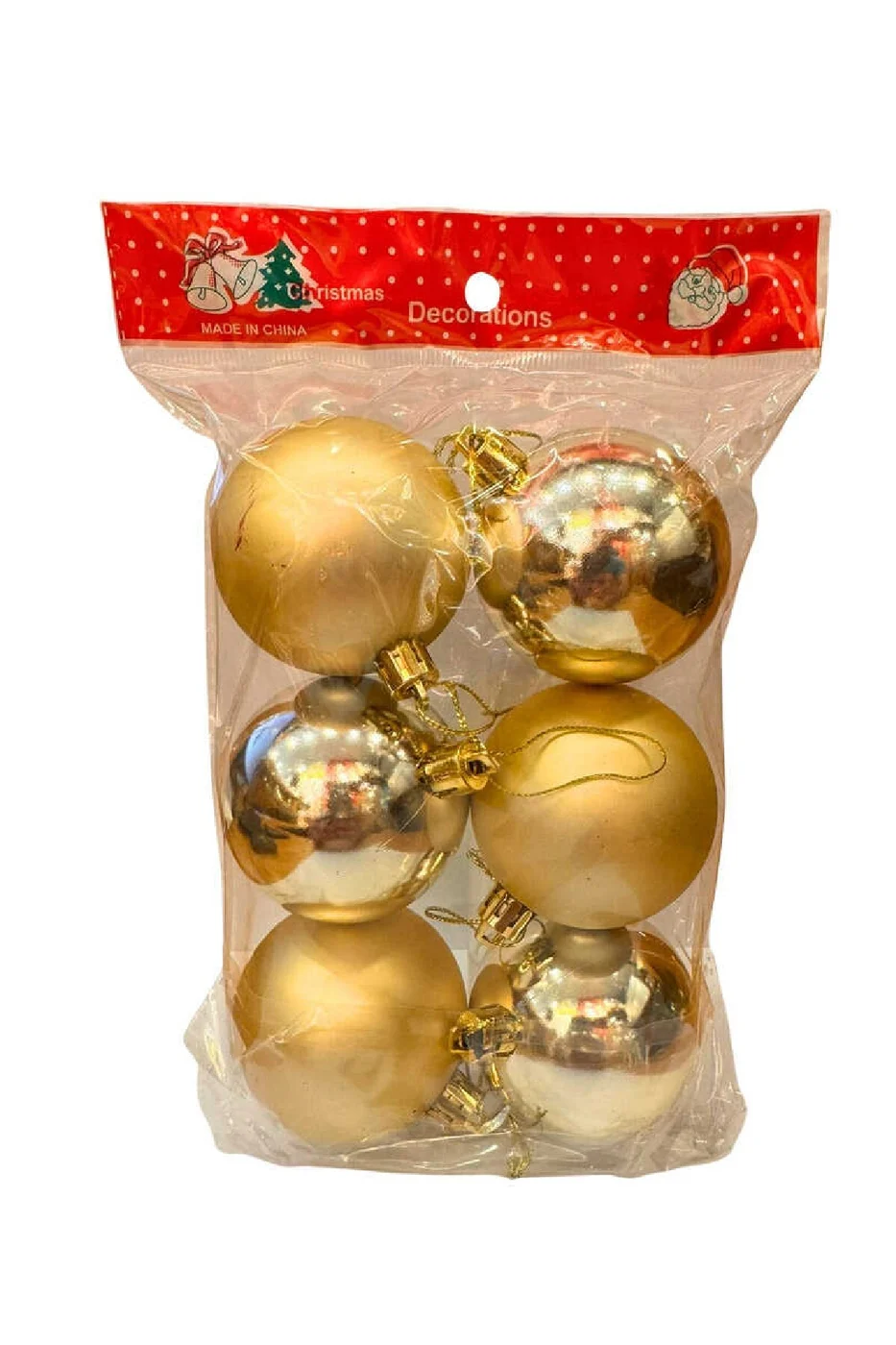 6 ADET CİCİ TOP YILBAŞI AĞAÇ SÜSÜ 6 CM gorsel 4