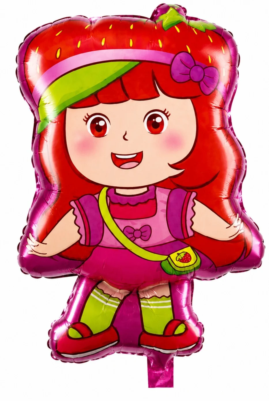 🍓 Çilek Kız Karakter Folyo Balon Helyum Uyumlu Büyük Boy Doğum Günü Parti Süsü gorsel 2