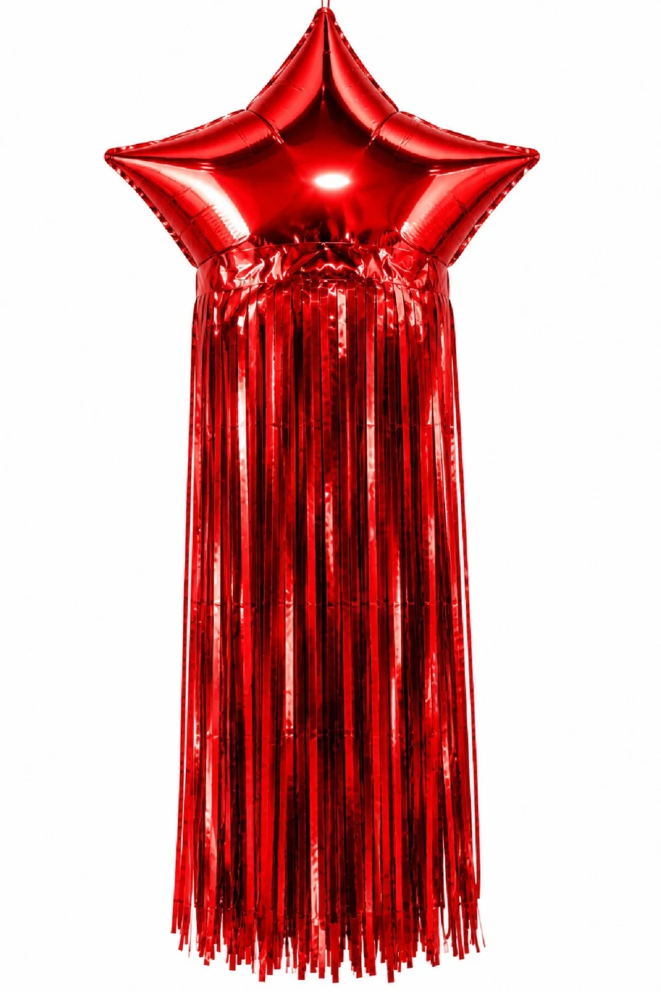 Yıldız Folyo Sarkıt Parti Süsü 110 cm | Gold, Gümüş, Mor, Kırmızı, Yeşil, Rose Gold, Açık Mavi Renk Seçenekli | Doğum Günü ve Parti Dekoru