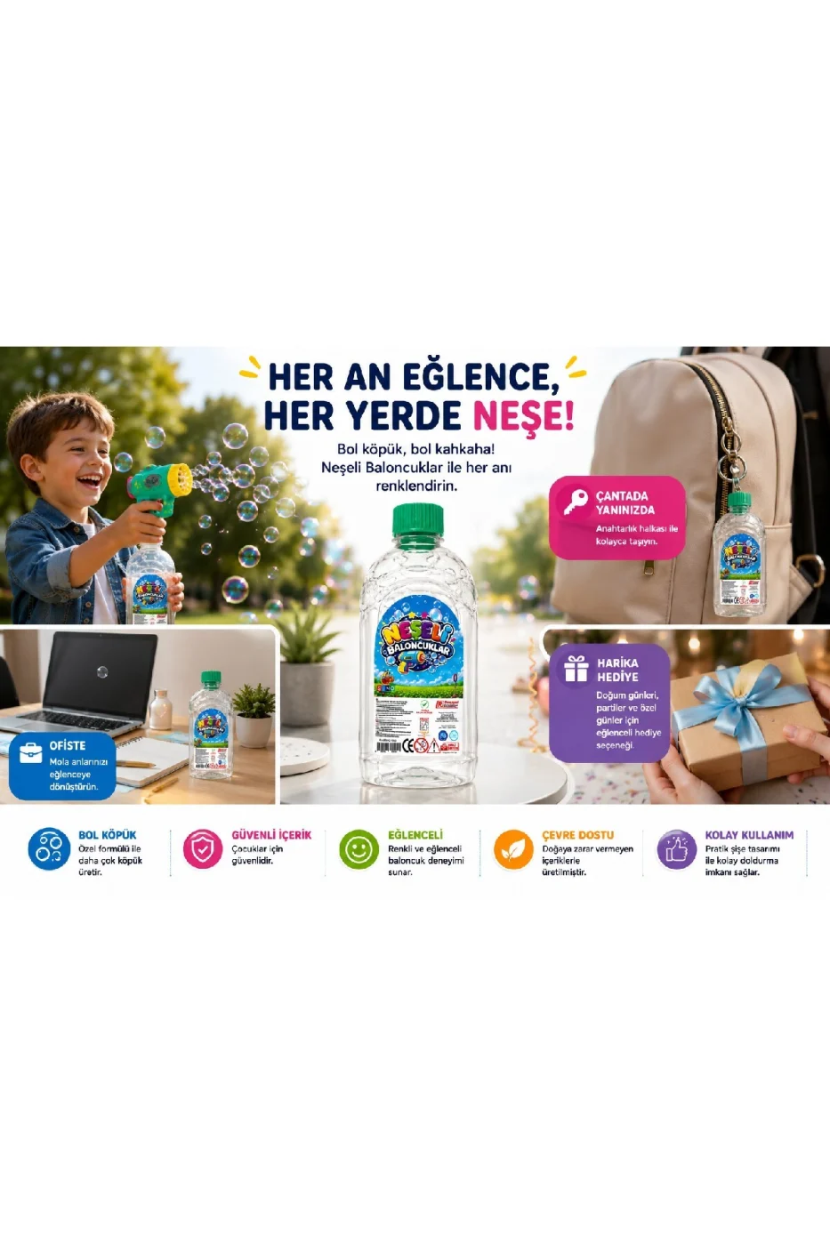 500ml Kaliteli Formül Baloncuk Sıvısı Likiti Köpük Tabancası Baloncuk Suyu gorsel 5