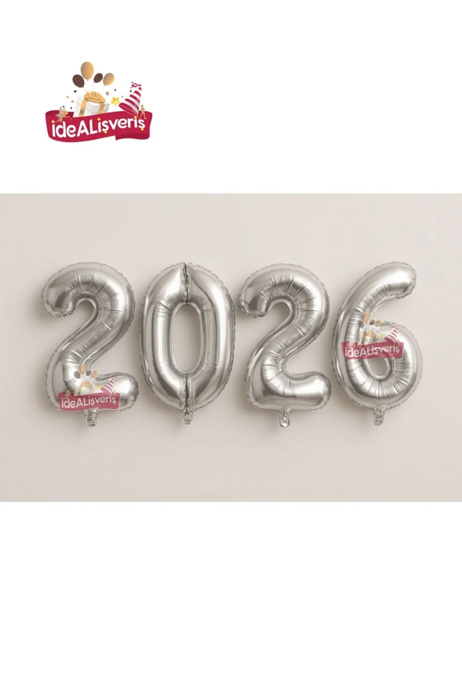 Yeni Yıl Büyük 2026 FolyoBalonları 34 İnç Mutlu Yıllar Süslemeleri Yılbaşı Arifesi Parti Malzemeleri gorsel 2