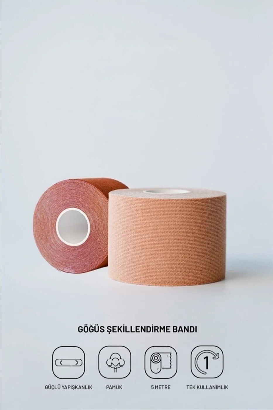 Göğüs Dikleştirici ve Şekillendirici Bant Siyah 5 cm x 5 mt gorsel 2