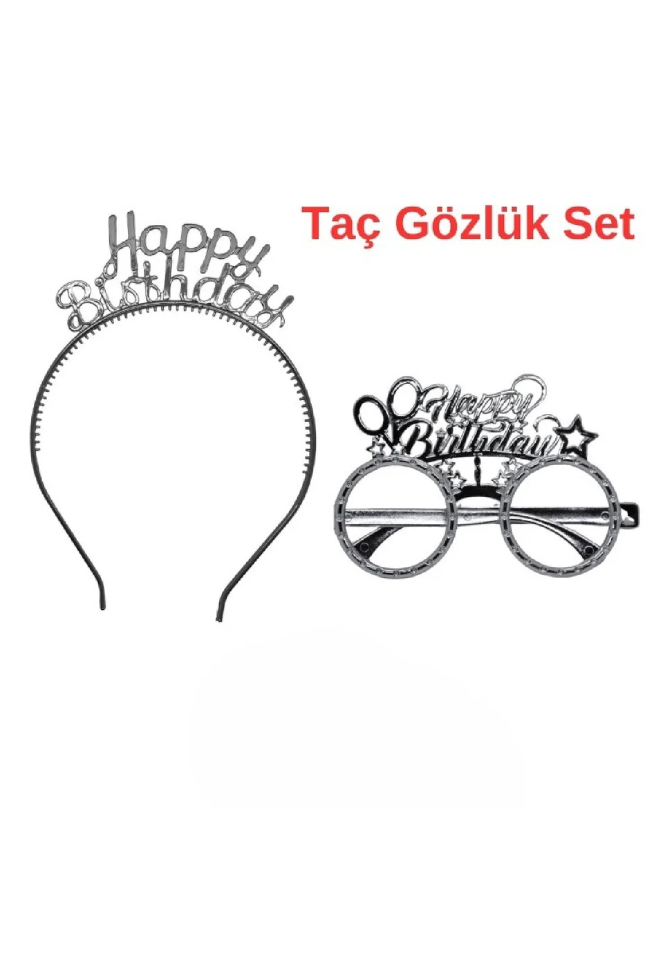 Happy Birthday Tac Gözlük Seti Happy Birthday Parti Aksesuar Taç Gözlük gorsel 5