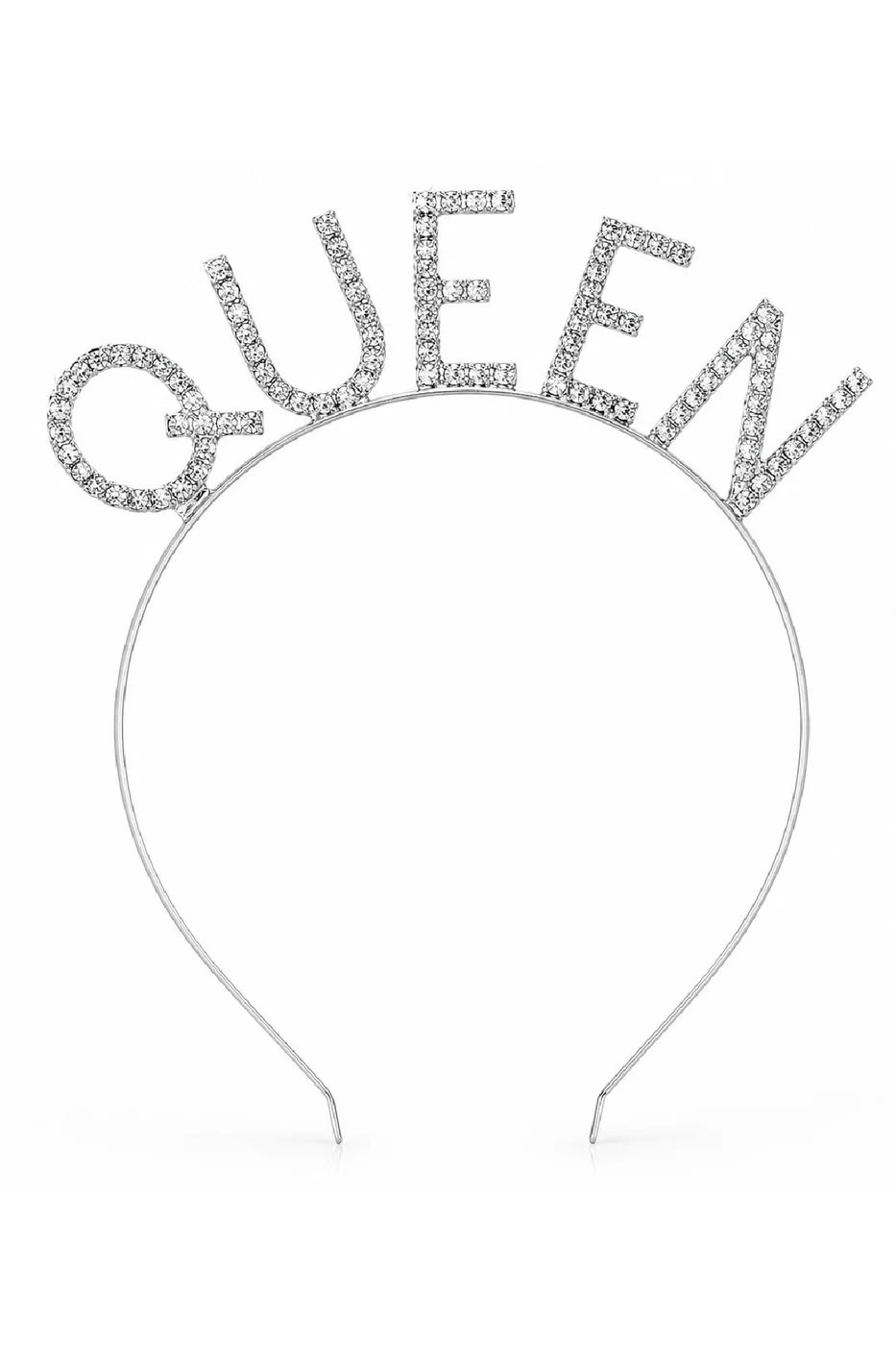 Queen Taşlı Taç Gümüş – Bekarlığa Veda & Doğum Günü Parti Tacı gorsel 3